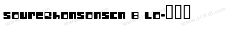 sourcehansansCN B lo字体转换